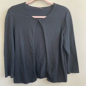 J McLaughlin Black Cotton Modal Cardigan